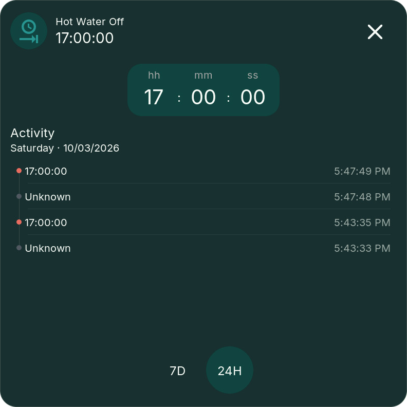Date/Time popup with time rollers and Activity