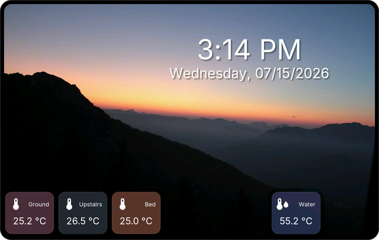Screensaver on the Waveshare 8 inch display