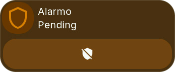 Alarm panel tile while pending
