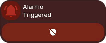 Alarm panel tile while triggered