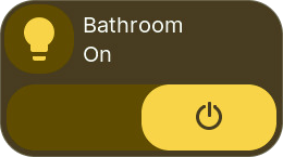 Light tile with an on/off switch bar