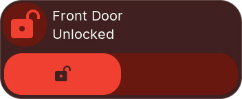 Lock tile, unlocked, in red