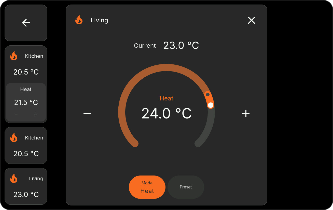 Capability-aware heat-only Climate popup