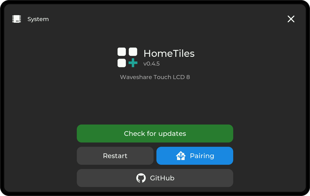 System popup