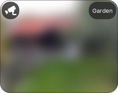 Camera tile showing the garden with its icon and title