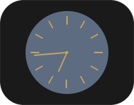 Wall clock with a slate dial and gold batons