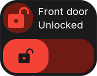 Lock tile, unlocked, in red