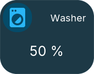 Sensor tile filled in blue showing 50 percent