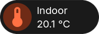 Half-height sensor tile with the indoor temperature