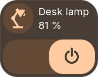 Light tile with an on/off switch bar